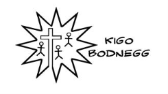 Logo Kindergottesdienstteam Bodnegg-Kinder die um ein Kreuz stehen