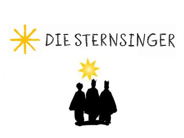man sieht Logo mit 3 Sternsingern