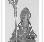 Bild der Figur des Heiligen Nikolaus aus der Pfarrkirche St. Gallus und Nikolaus