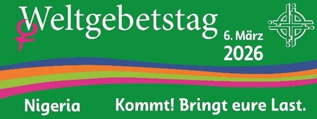 LOGO Weltgebetstag der Frauen 2026-Nigeria Kommt, bringt eure Last.