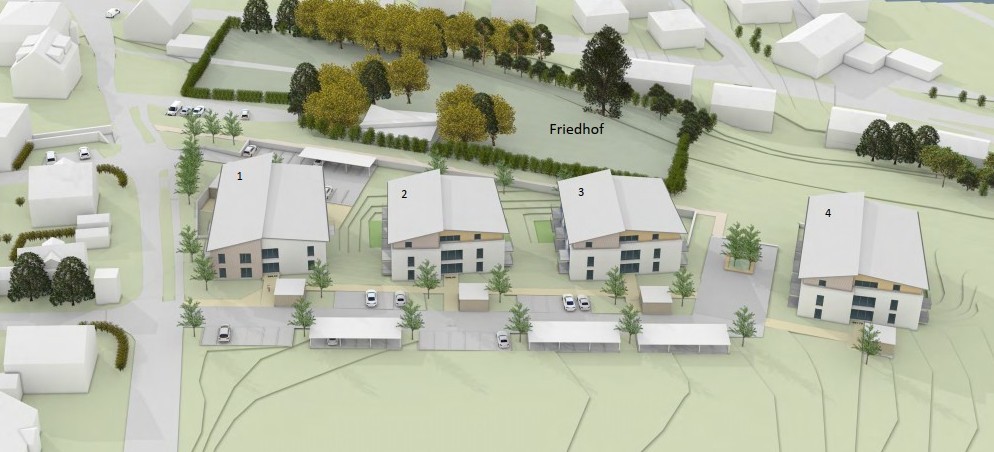 bildliche Darstellung Planung Seniorenwohnanlage