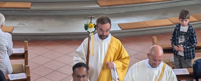 Chorraum Pfarrkirche in Bodnegg während des Hochamtes Mangenfest
